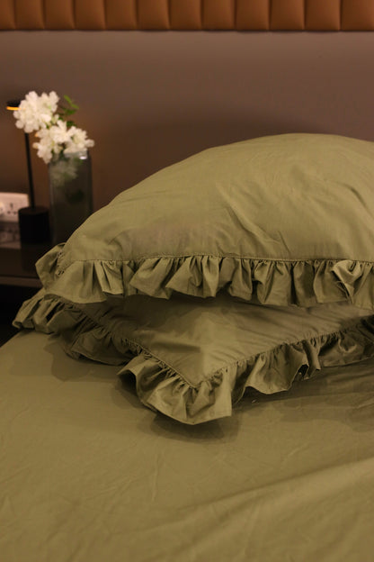 JUNGLE RUFFLES Percale Cotton Bedsheet