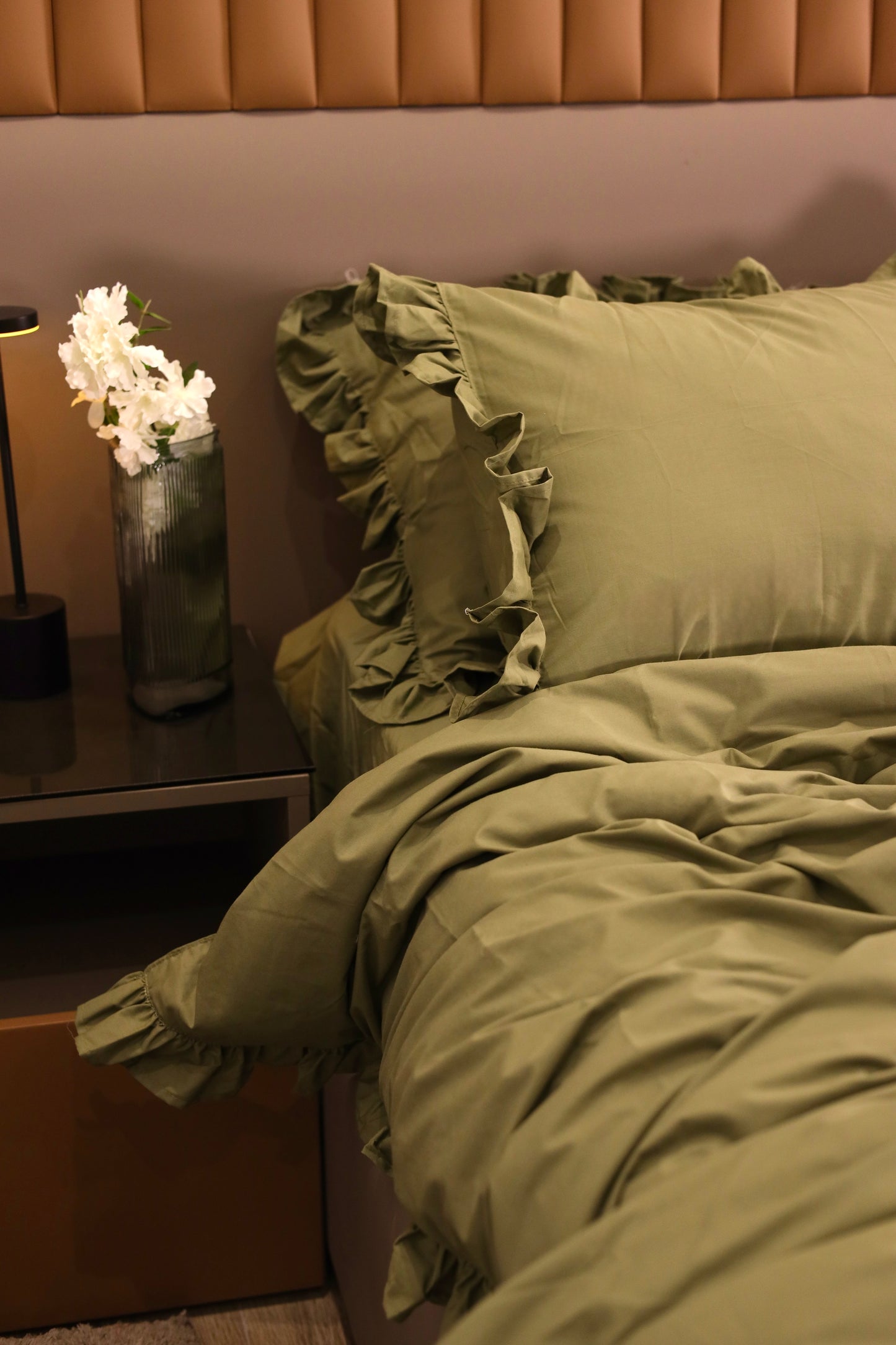 JUNGLE RUFFLES Percale Cotton Duvet Cover