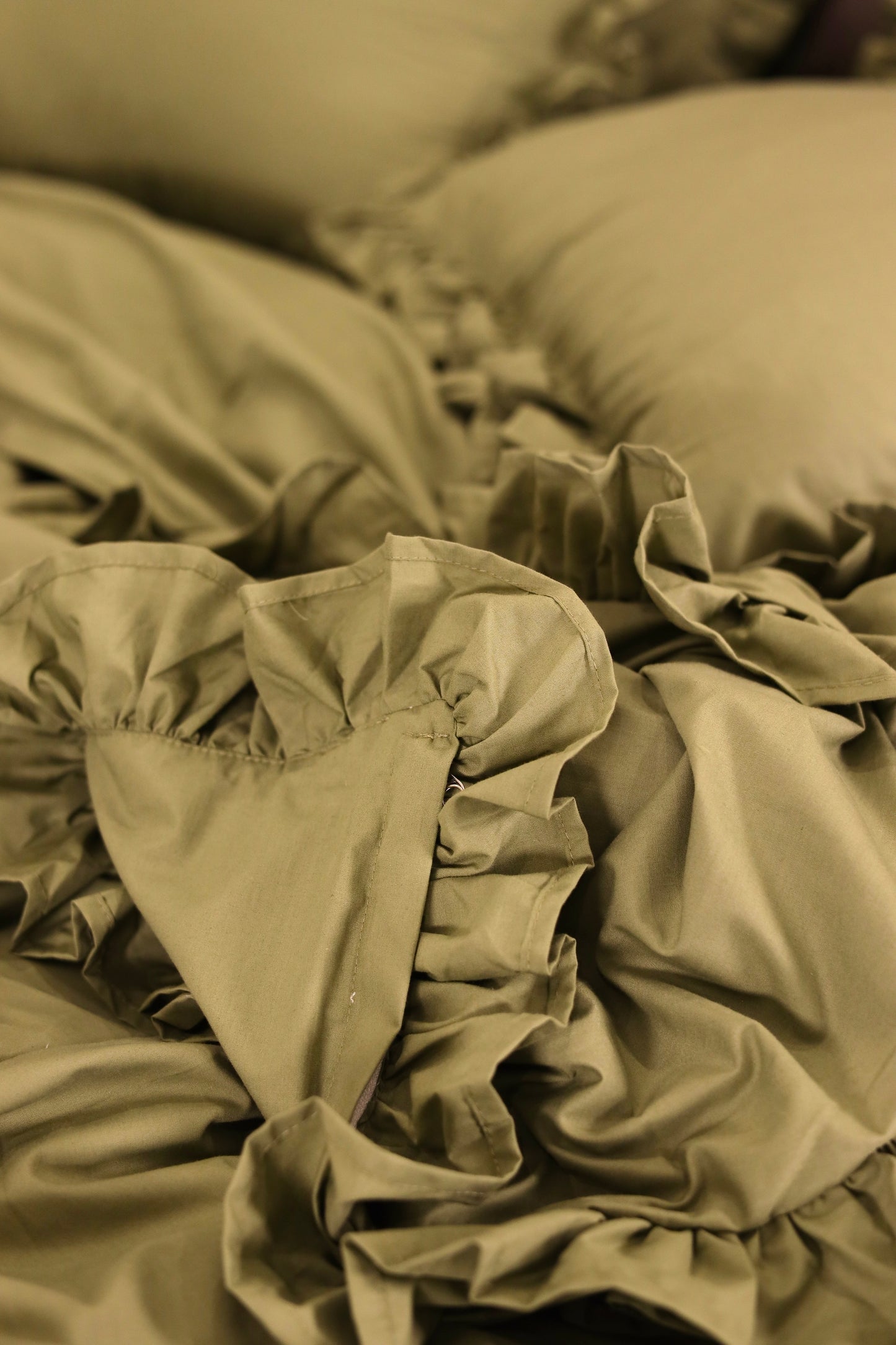 JUNGLE RUFFLES Percale Cotton Duvet Cover