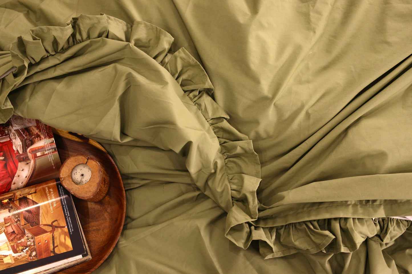 JUNGLE RUFFLES Percale Cotton Duvet Cover