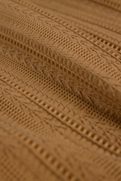 CARAMEL SAFA Jacquard Throw Blanket Set