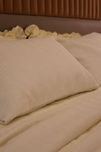 CREAM SAFA Jacquard Throw Blanket Set