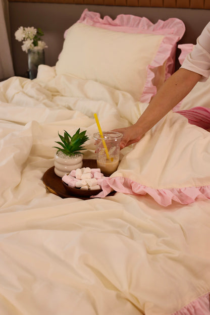 CANDY RUFFLES Percale Cotton Duvet Cover