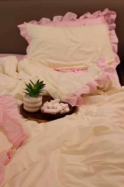 CANDY RUFFLES Percale Cotton Duvet Cover