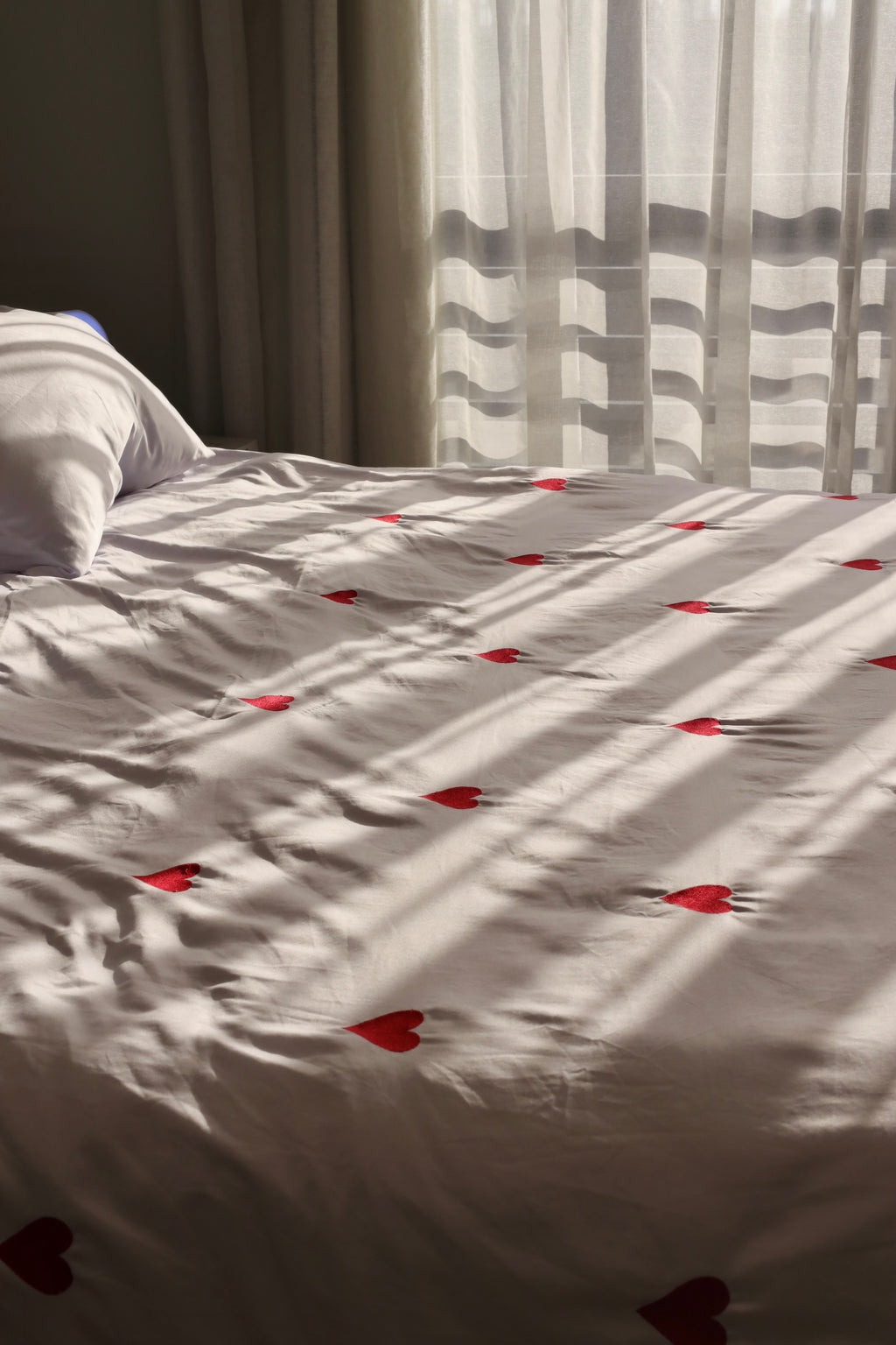 HEARTBEATS silky cotton duvet cover