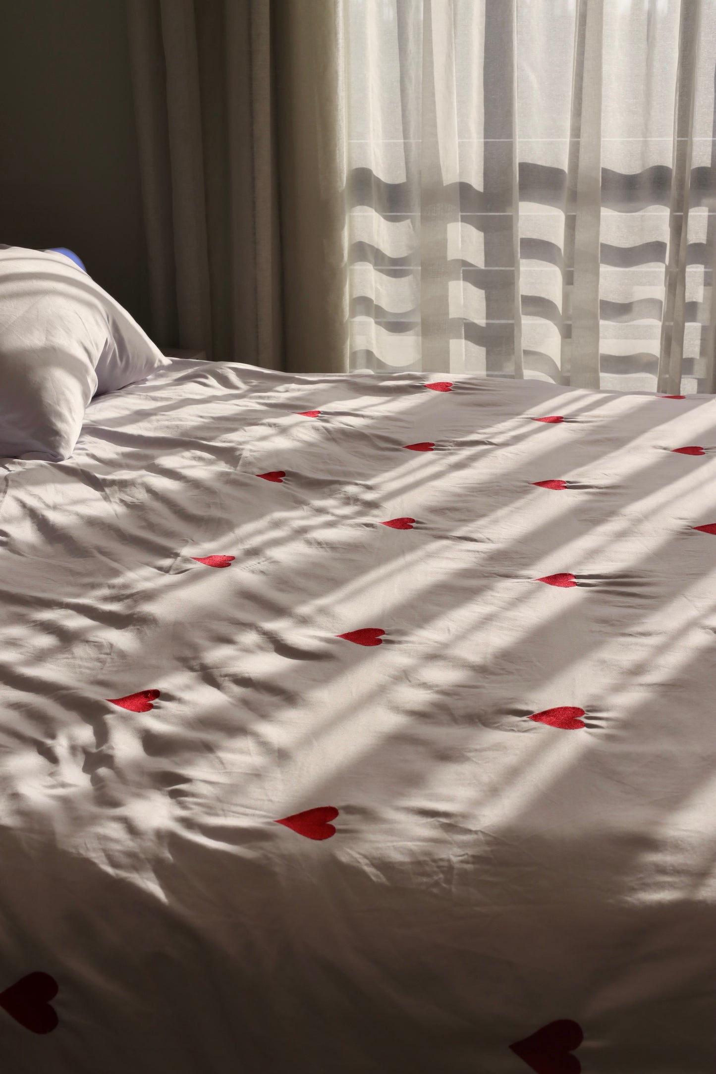 HEARTBEATS silky cotton duvet cover