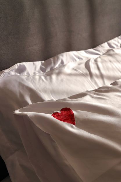 HEARTBEATS silky cotton duvet cover