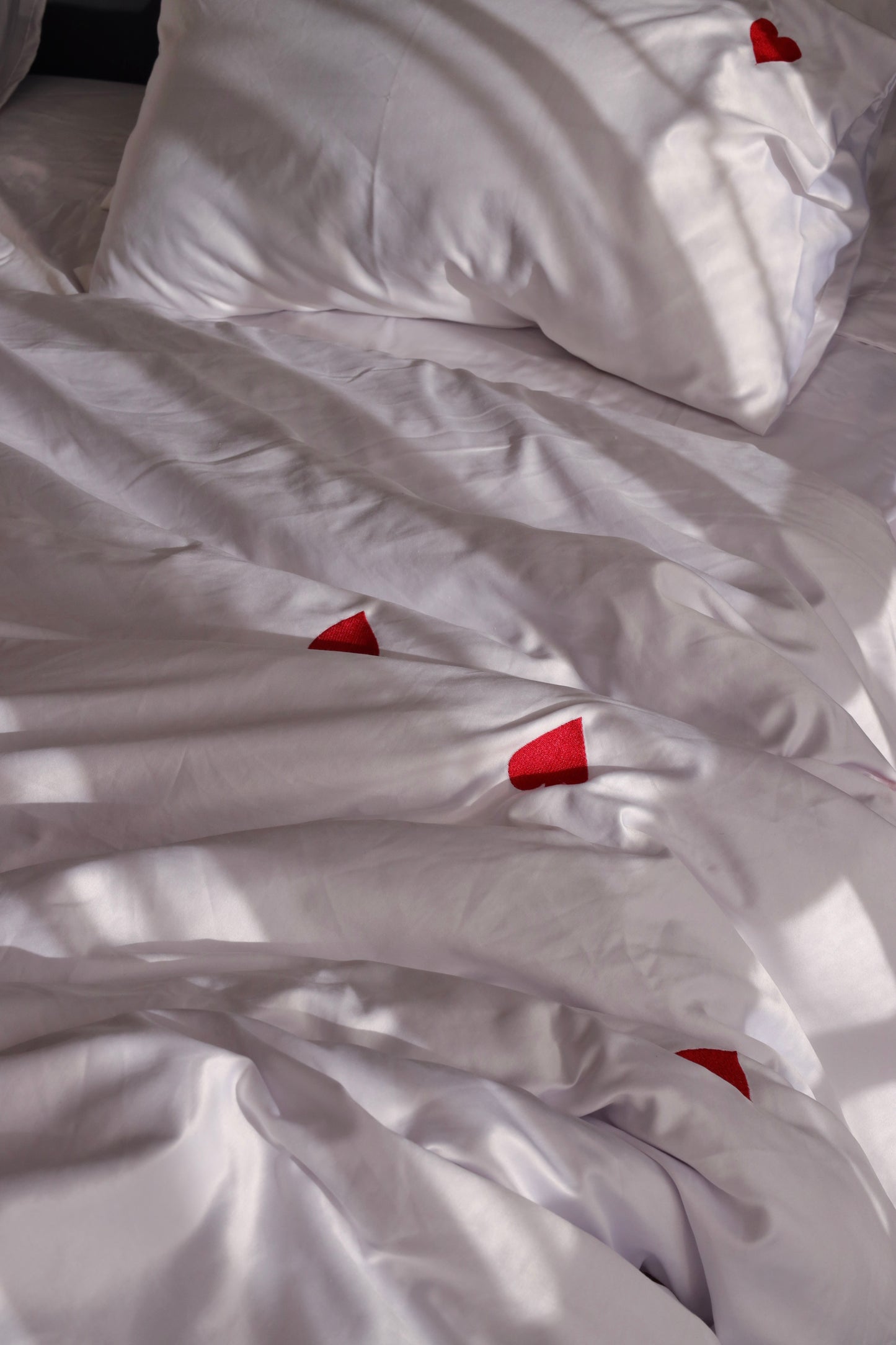 HEARTBEATS silky cotton duvet cover