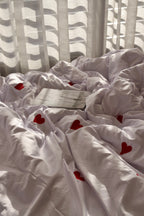 HEARTBEATS silky cotton duvet cover