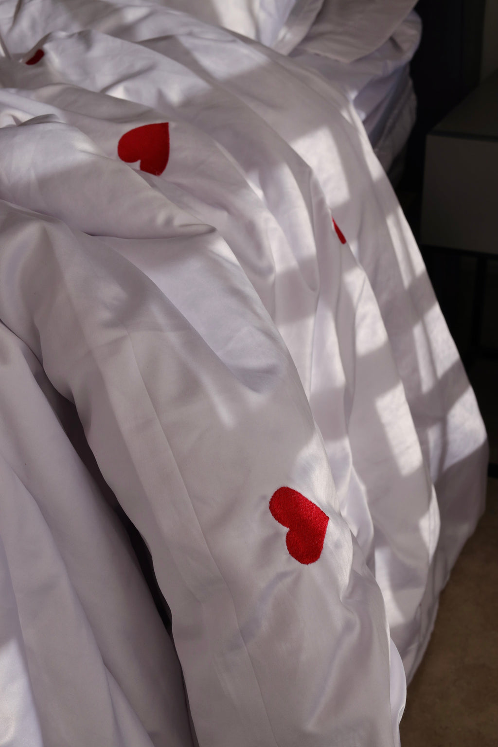HEARTBEATS silky cotton duvet cover