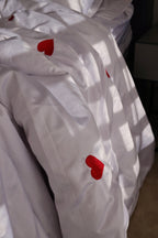 HEARTBEATS silky cotton duvet cover