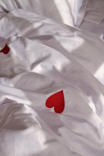 HEARTBEATS silky cotton duvet cover
