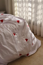 HEARTBEATS silky cotton duvet cover