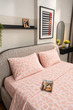PINK GIRA Colorful Flannel Bedsheet Set