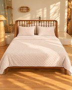 VANILLA DOTELLA Embroidered Blanket Set