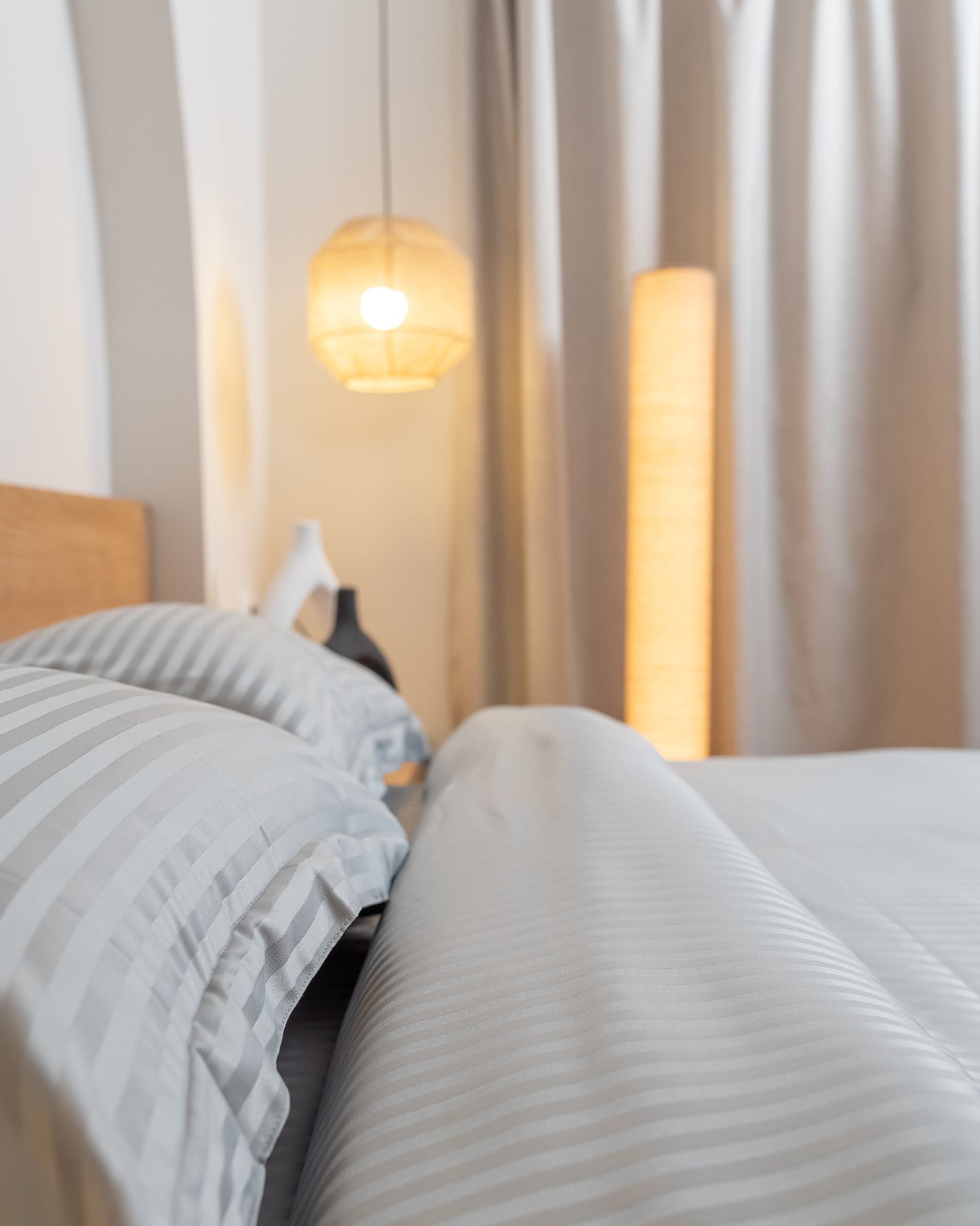 SILVER stripe duvet cover