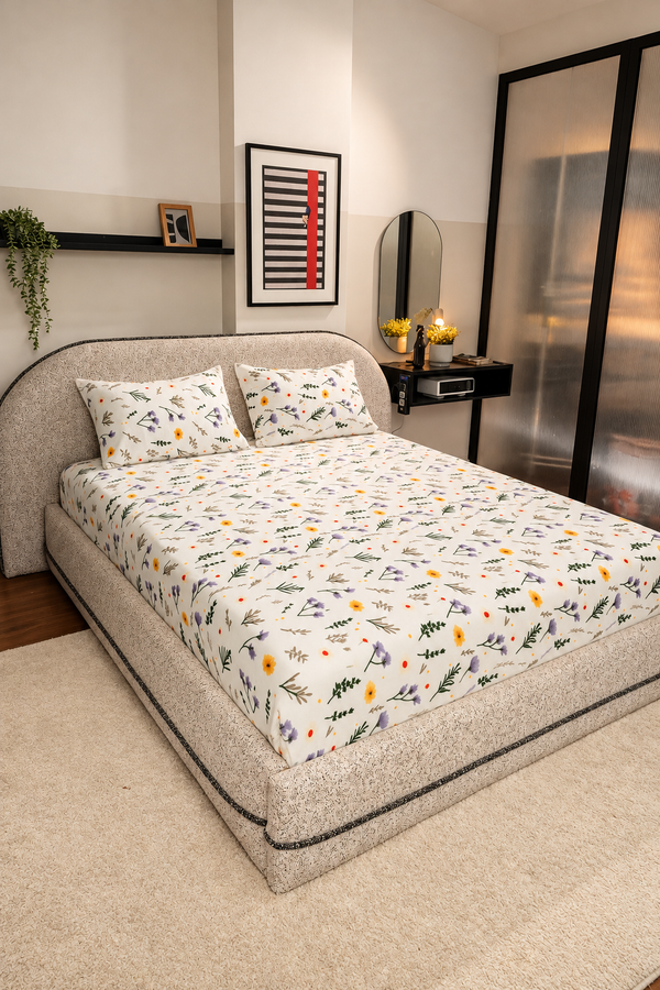 ROSAVELLE Colorful Flannel Bedsheet Set