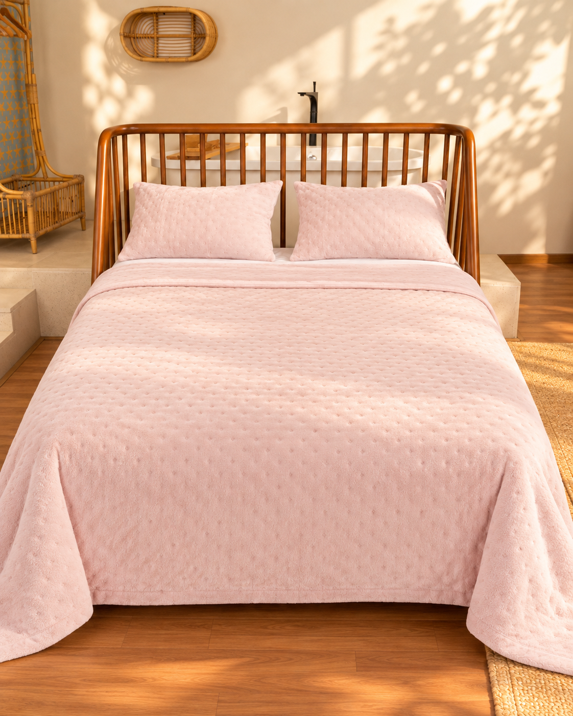 PETAL DOTELLA Embroidered Blanket Set