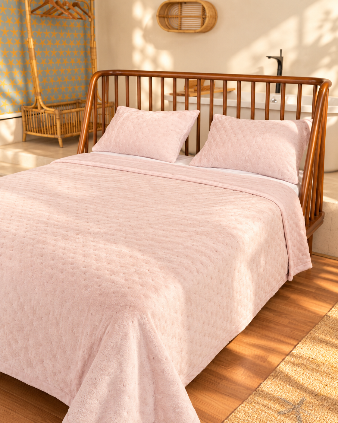 PETAL DOTELLA Embroidered Blanket Set