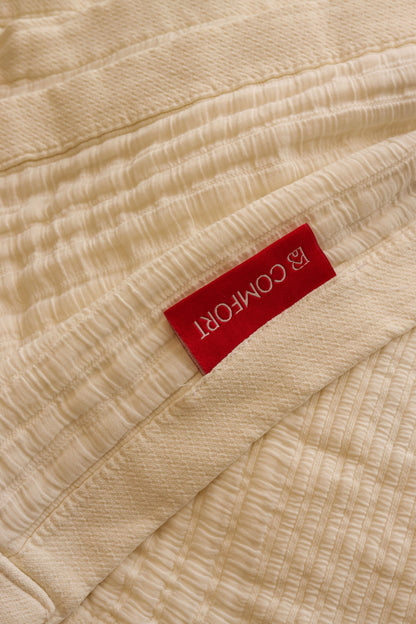 CREAMY ELITE Washed Cotton Throw Blanket