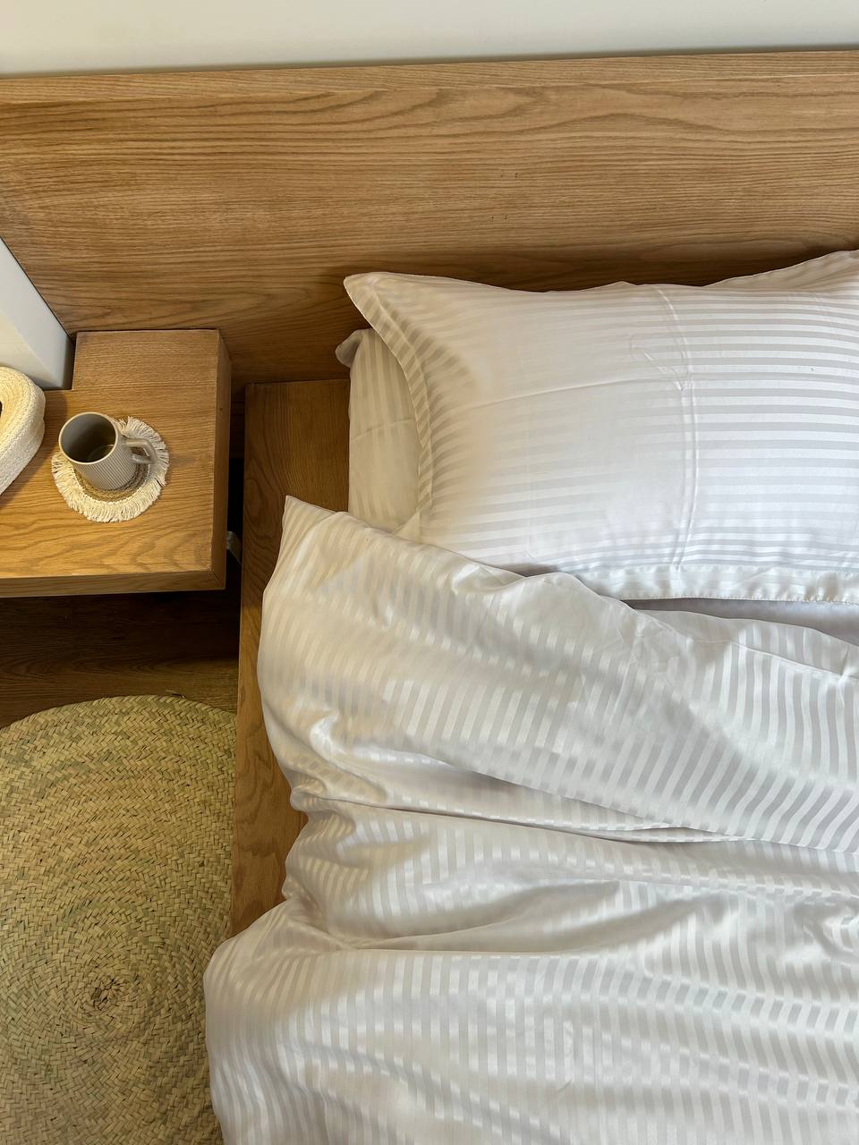 WHITE stripe duvet cover