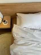 WHITE stripe duvet cover
