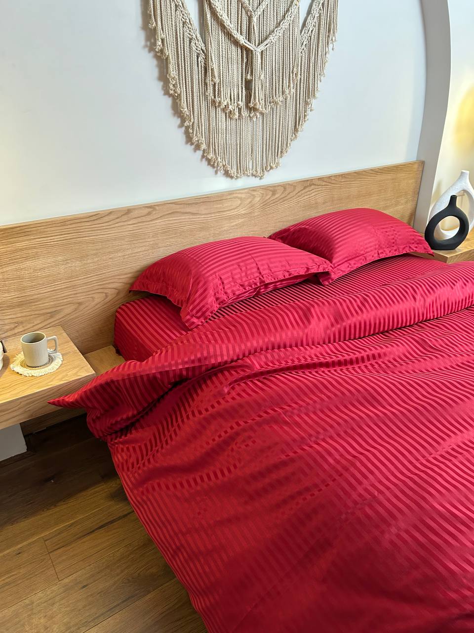 CRIMSON stripe duvet cover