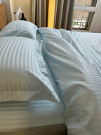 ICE BLUE stripe duvet cover