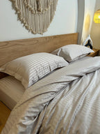 CHAMPAGNE stripe duvet cover