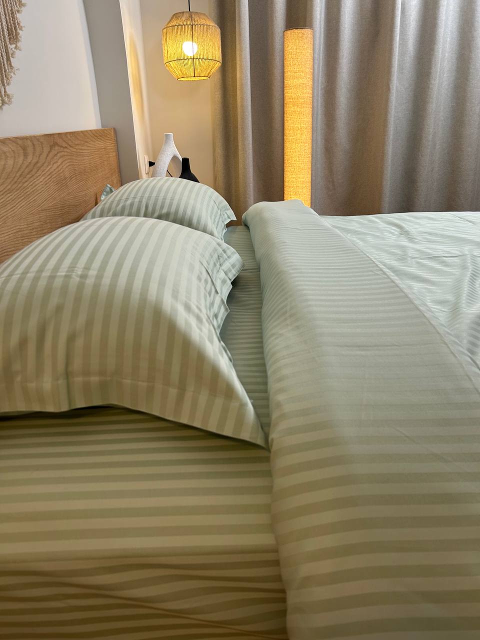PISTACHIO stripe duvet cover