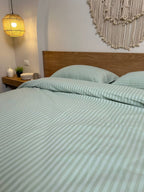 PISTACHIO stripe duvet cover