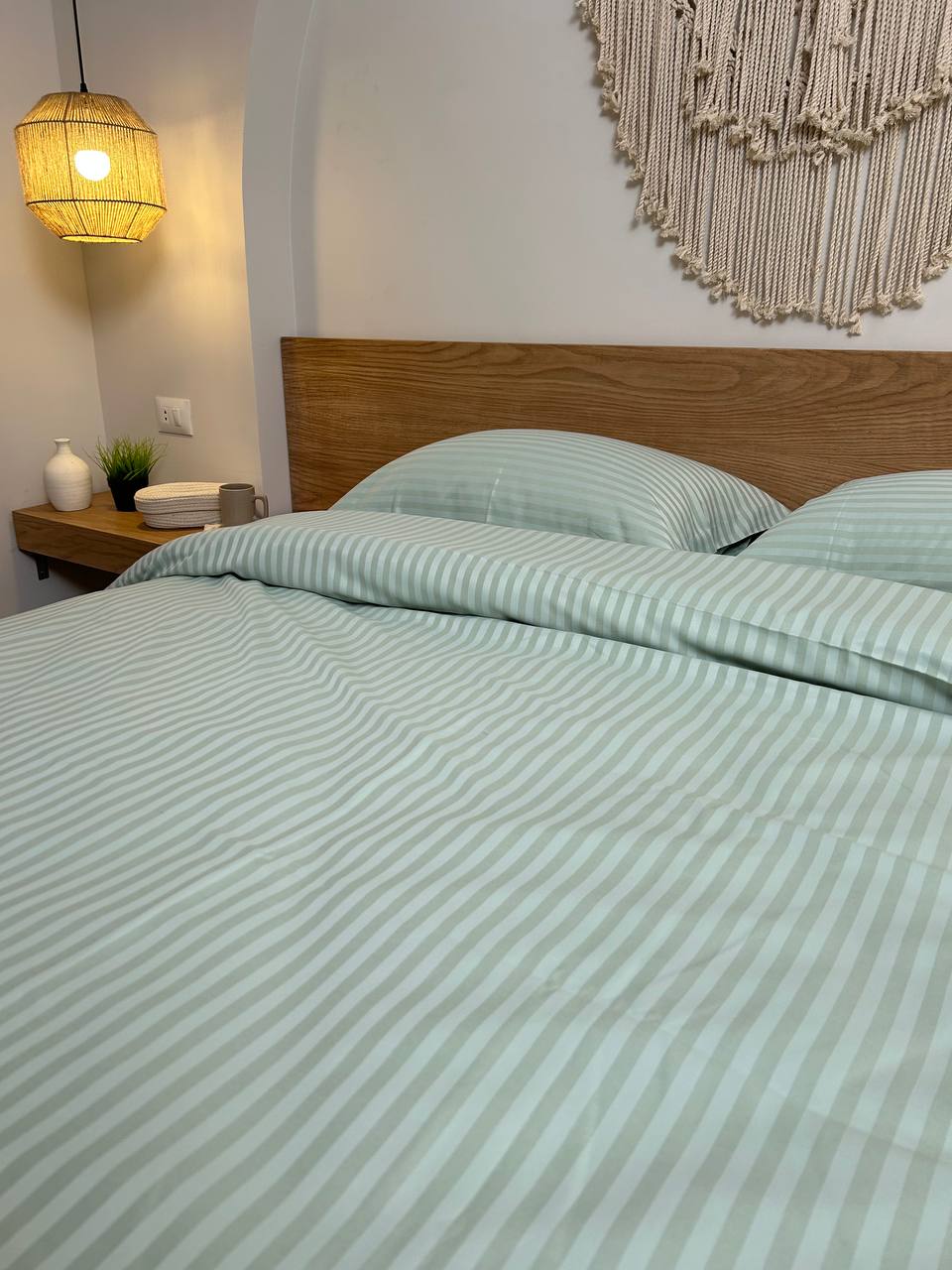 PISTACHIO stripe duvet cover