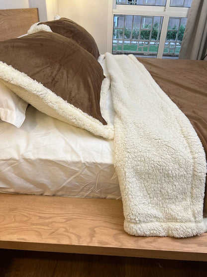 BISCUIT Velvet Lamb Wool Blanket