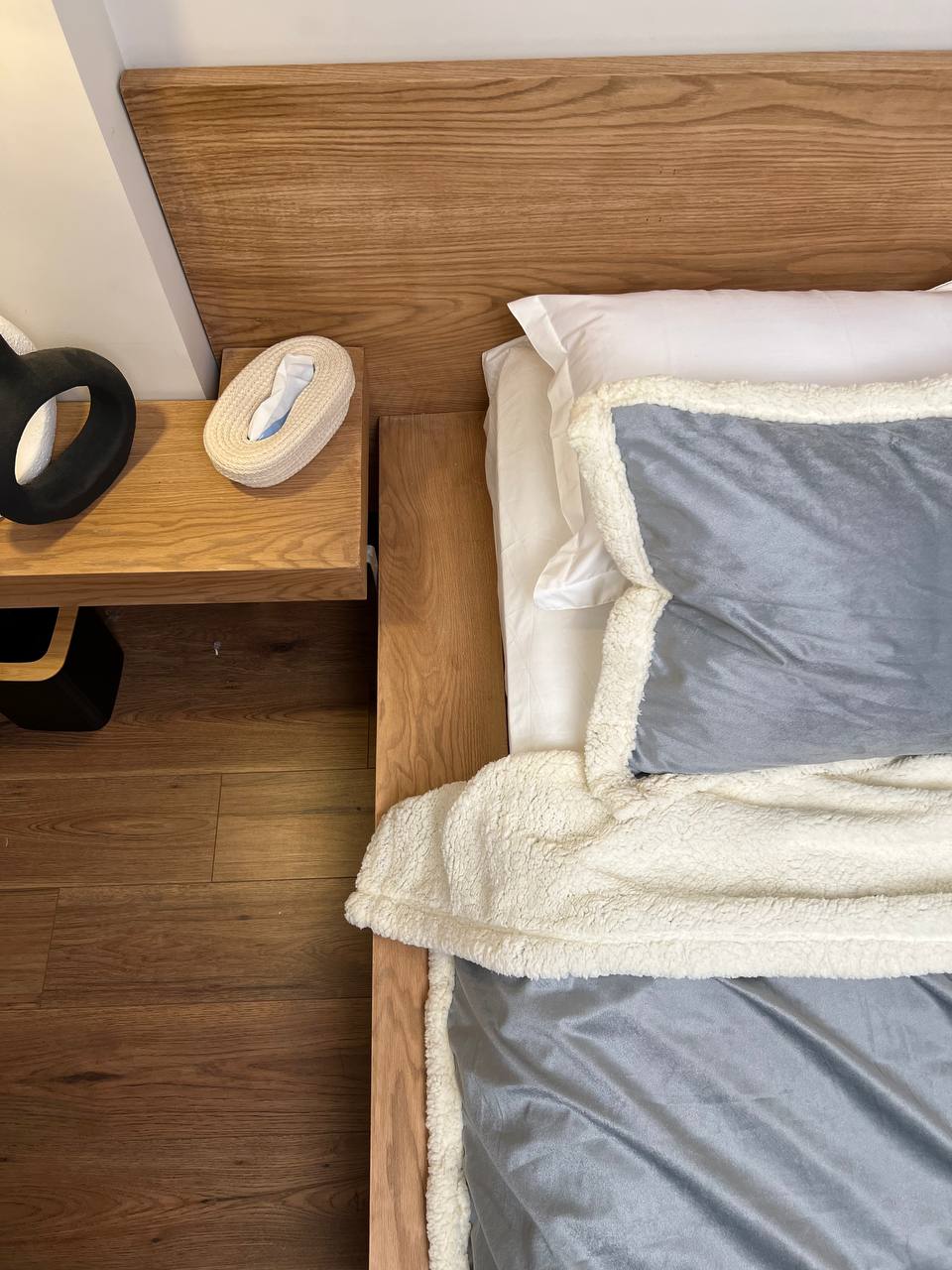 GREY Velvet Lamb Wool Blanket