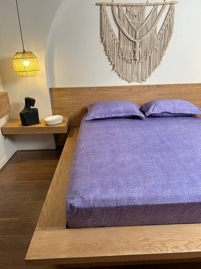 MINIMAL LILAC cotton bedsheet