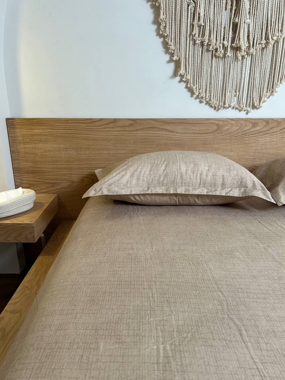 MINIMAL BEIGE cotton bedsheet