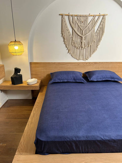 MINIMAL BLUE cotton bedsheet
