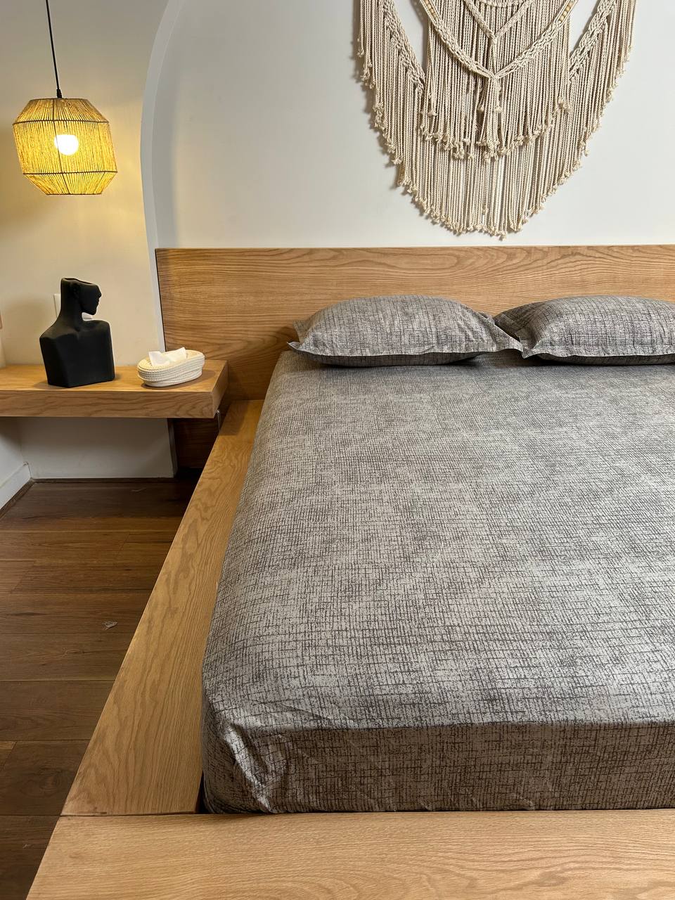 MINIMAL DARK GREY cotton bedsheet