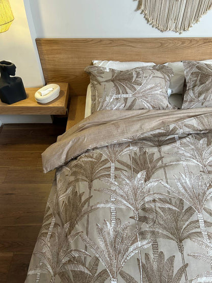SAND PALM cotton duvet cover