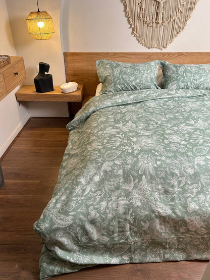MINTY HAZE cotton duvet cover