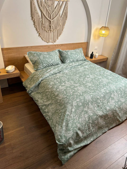 MINTY HAZE cotton duvet cover