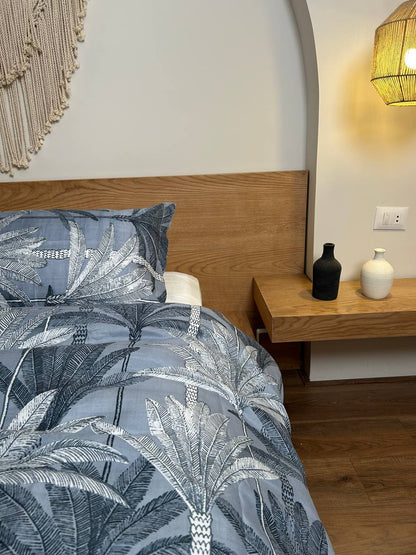 NIGHT PALM cotton duvet cover