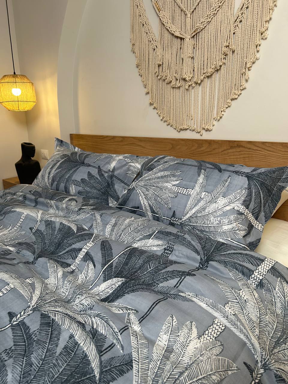 NIGHT PALM cotton duvet cover
