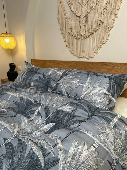 NIGHT PALM cotton duvet cover