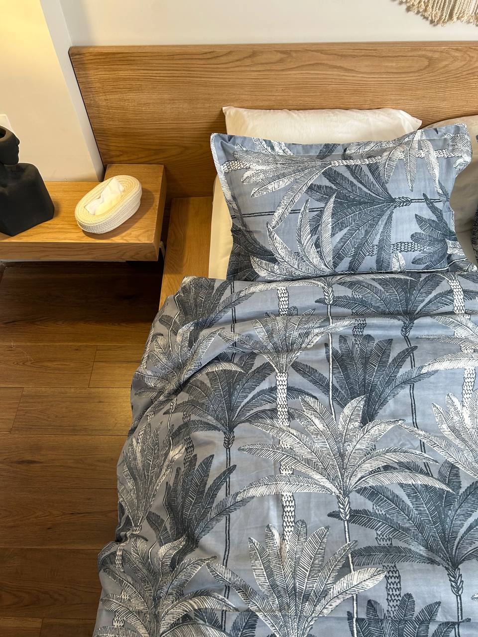 NIGHT PALM cotton duvet cover