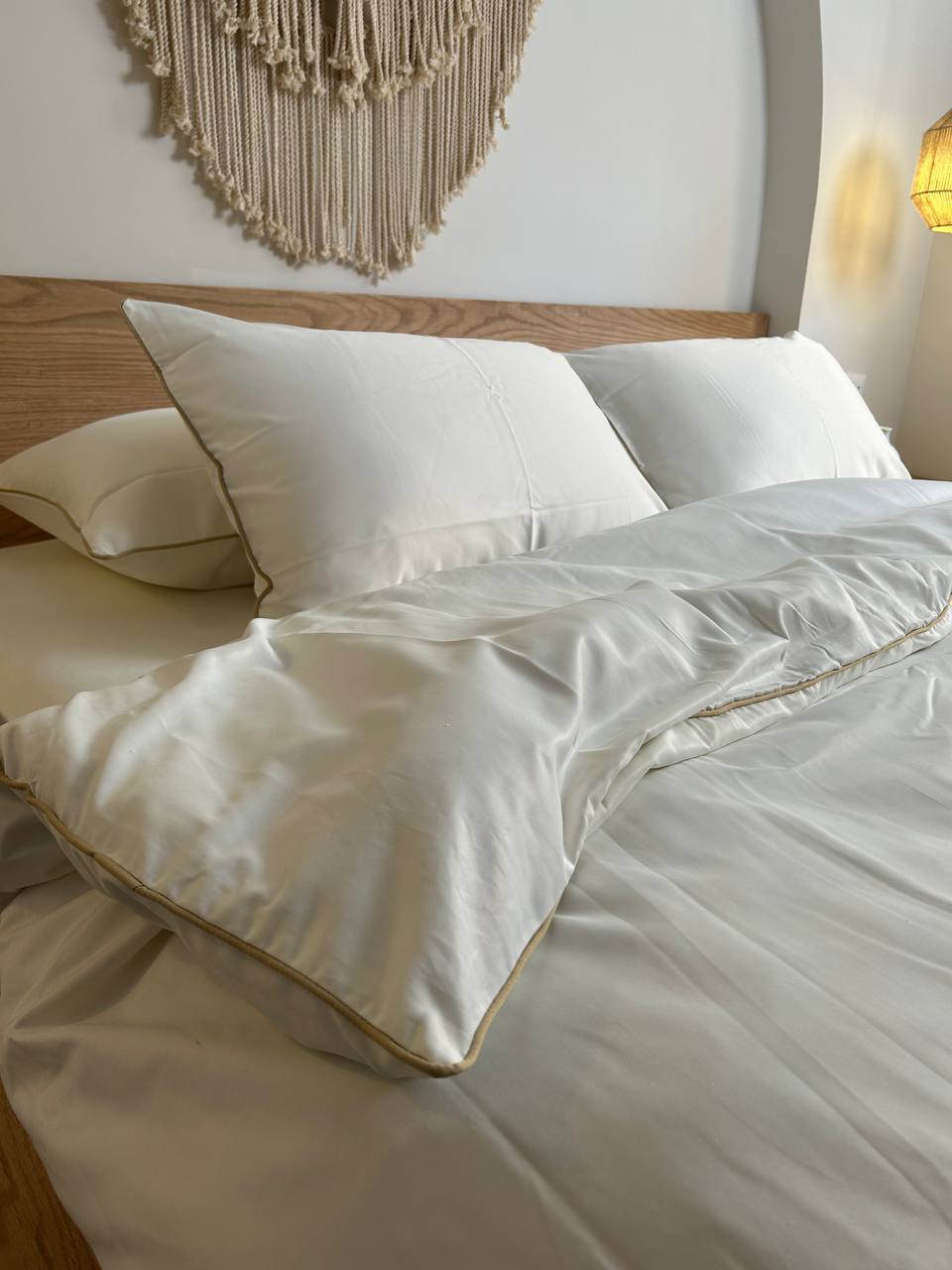 CREAM silky cotton duvet cover