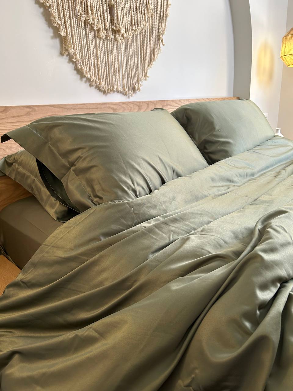 OLIVE silky cotton duvet cover