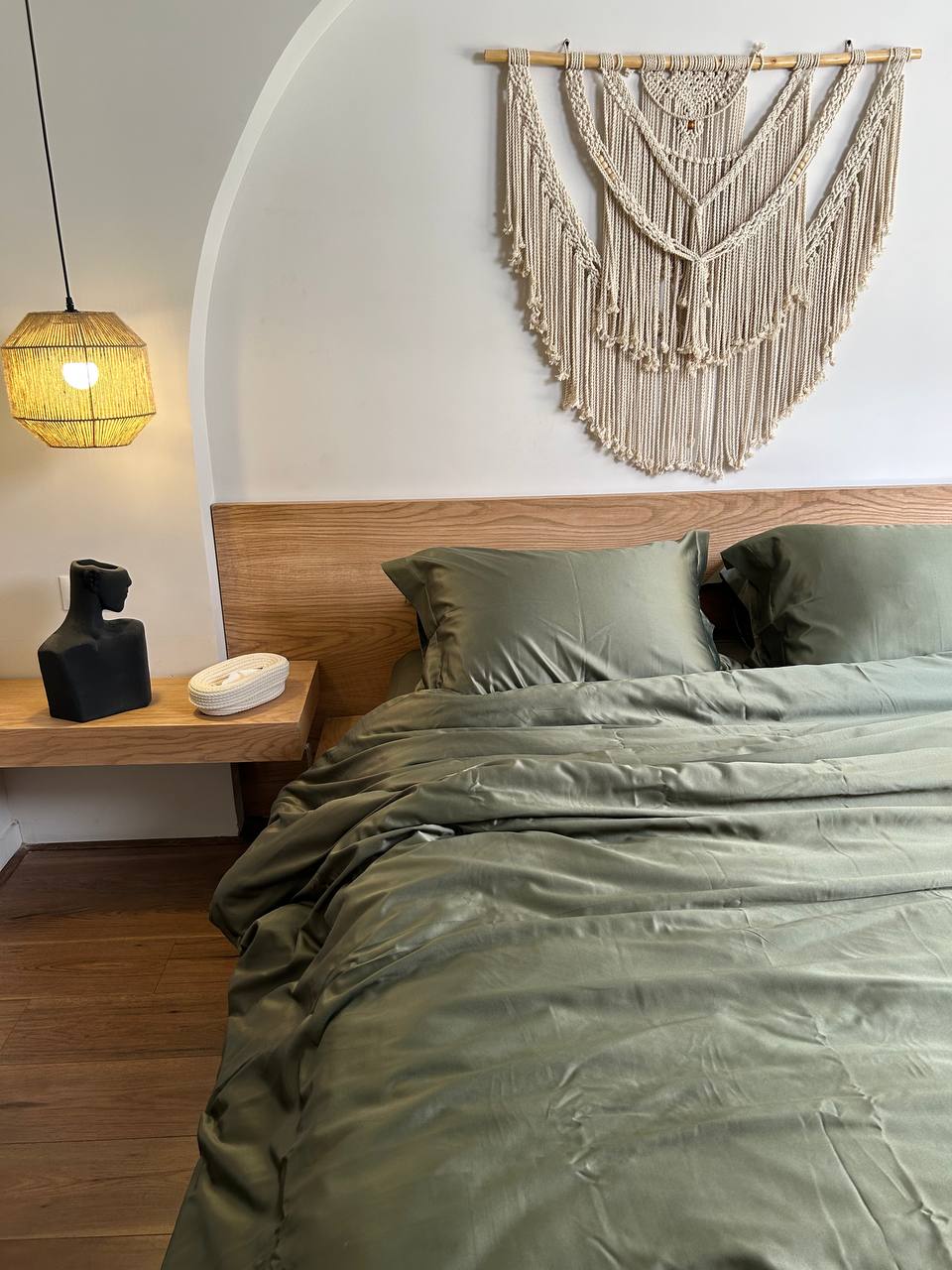 OLIVE silky cotton duvet cover