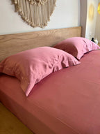 WATERMELON oxford silky cotton bedsheet