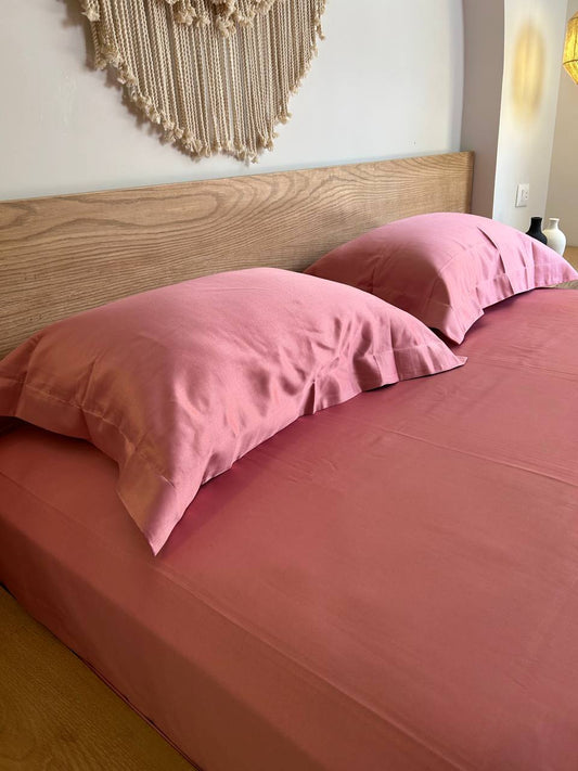 WATERMELON oxford silky cotton bedsheet